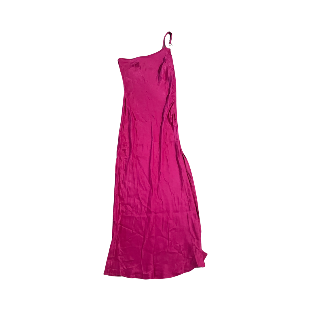 HOT PINK SATIN GOWN