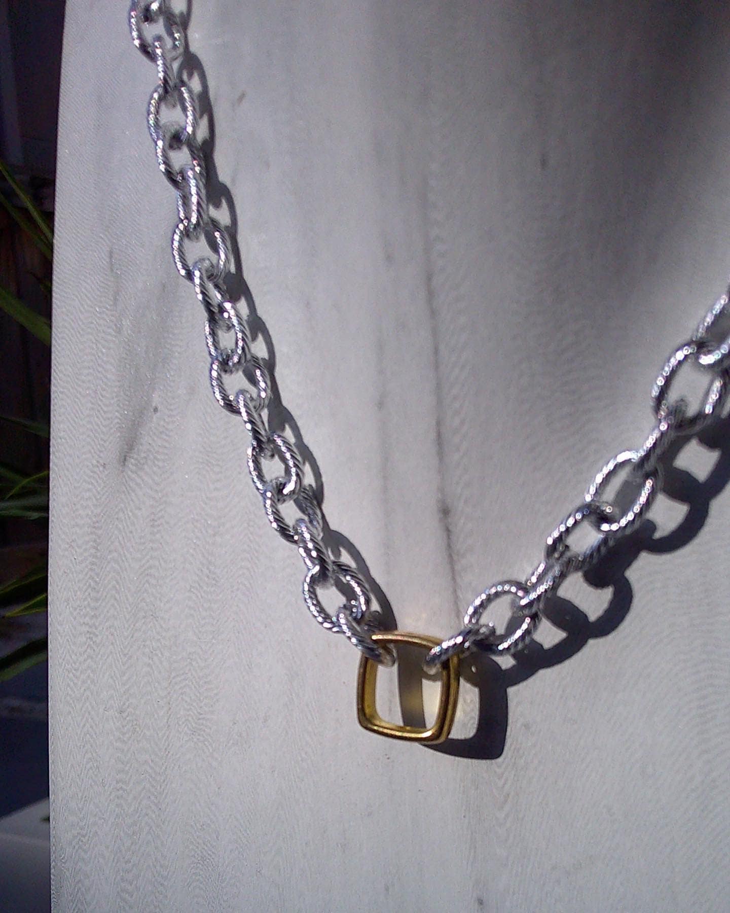 LOVELOCK necklace set. Gold & silver, pink accent